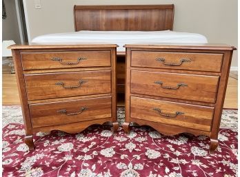 Pair Of Ethan Allen Percy 3 Drawer Chests - Made In USA (contents Not Included)