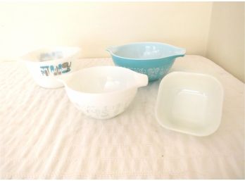 Pyrex Ware And Blue Heaven Bowls