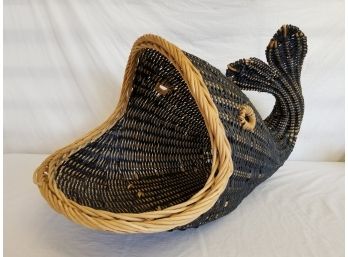 Wicker Whale Basket