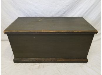 American Country Antique Green Painted Pine Blanket Chest Floor Trunk