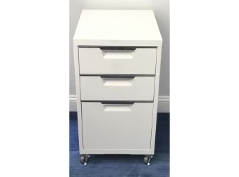 3 Drawer Roller White Metal File Cabinet B