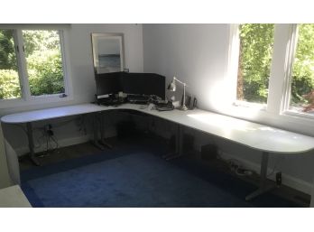Galant By IKEA Large 3 Pc. Computer Office Desk. #18222