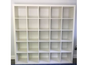 Large White 25 Cubby Shelf Bookcase Holder, Cabinet