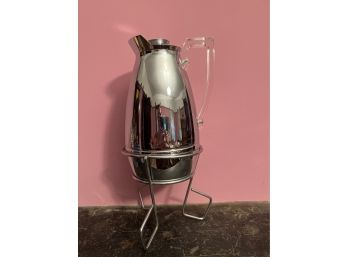 Vintage Coffee Pot With Stand And Lucite Handle