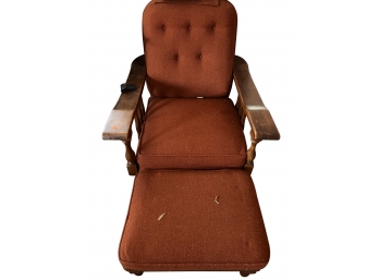 Vintage Chair With Ottoman