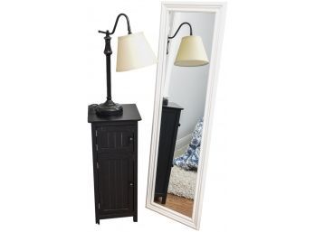 Wall Mirror And Small Bathroom Cabinet