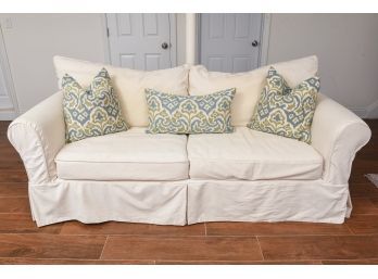 Jennifer Convertible Slipcovered Two Cushion Sofa
