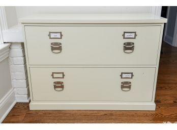 Pottery Barn Bedford Two Drawer Lateral File Cabinet In Antique White (RETAIL $699)