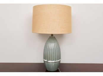 Rustic Sage Crackled Glaze Table Lamp