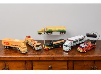 Collection Of Vintage Hess Trucks And More