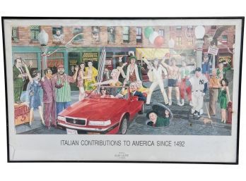 Alan Laurie 'Italian Contributions To America Since 1942' Framed Print