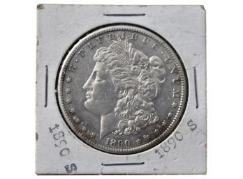 1890 S Morgan Silver Dollar Coin