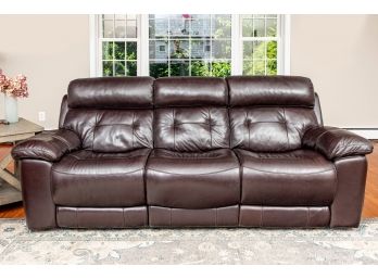 HTL International Leather Motorized Double Reclining Sofa