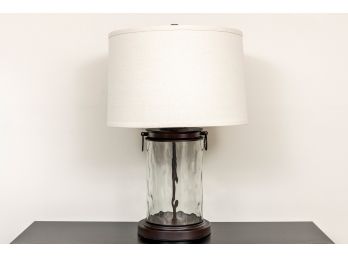 Glass Hurricane Table  Lamp