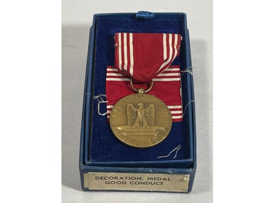 US Military Medal For Good Conduct Original Box