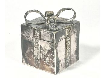 Silver Gift Box Jewelry Box Unmarked