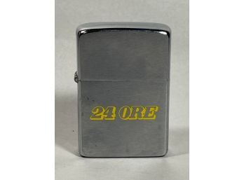Vintage Stainless Steel Zippo Lighter '24 ORE'