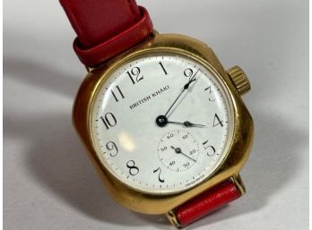 British Khaki Gold Tone Wristwatch Watch
