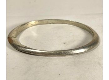 Heavier Sterling Silver Oval Shaped Bangle Bracelet