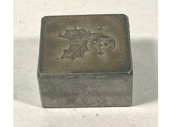 TIFFANY & CO Steel Impression Stamp Of Holly Berry