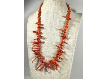 Antique Branch Coral Necklace 18'