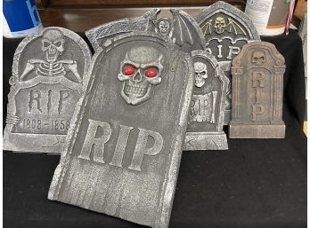 Faux Halloween Tombstones