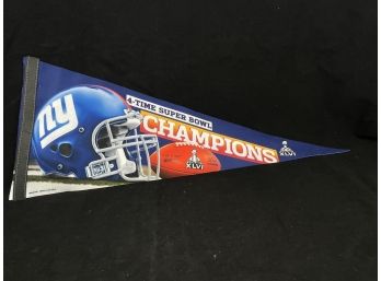 New York Giants 4 Time Super Bowl Champion Banner Flag