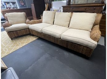 Palecek Rattan Indoor Couch And Chair Set - Paid Over $8000