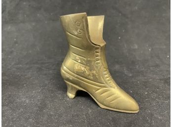Solid Brass Heeled Boot