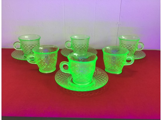 Uranium Glass Tea Cup