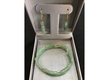 Jadeite Necklace Earring Set