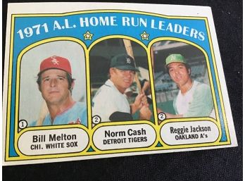 1971 A.L. Home Run Leaders Baseball Card