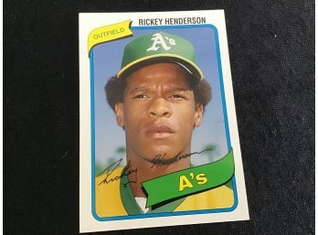 Rickey Henderson A's Baseball Card