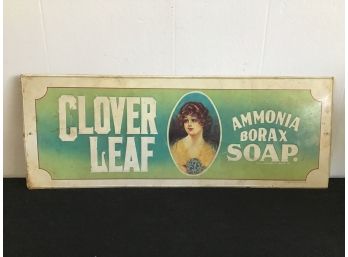 Vintage Clover Leaf Soap Sign 1974