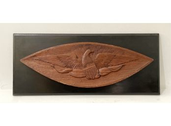 Vintage Hand Carved Wooden Eagle Wall Plaque