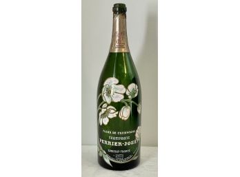 Large Glass - Perrier Jouet - Fleur De Champagne Bottle From Epernay France 1973