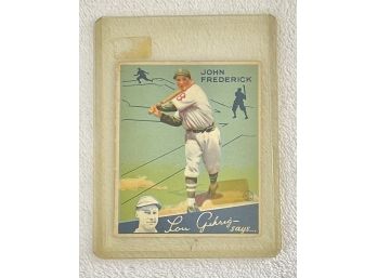 Original 1934 Goudey John Frederick Brooklyn Dodgers Baseball Card