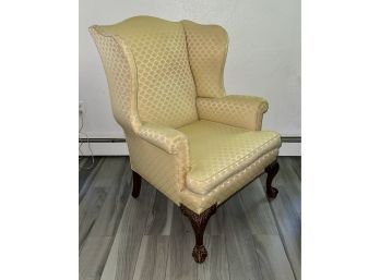 Vintage Claw Foot Wing Back Chair