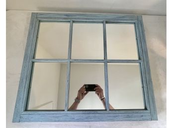 Painted Wooden Window Frame Mirror