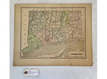 Antique Map Of Connecticut Dated 1856