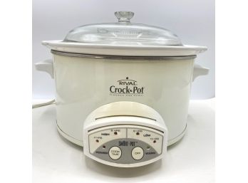 Rival Crock-Pot Stoneware Slow Cooker With Removable Covered Casserole Serving Dish