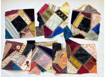 7 Vintage Hand Made Quilt Squares