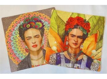 2 New Frida Kahlo Canvas Throw Pillow Covers By Mulzeart