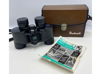 Vintage Bushnell Banner Instafocus Binoculars In Original Case With Paperwork, 1977