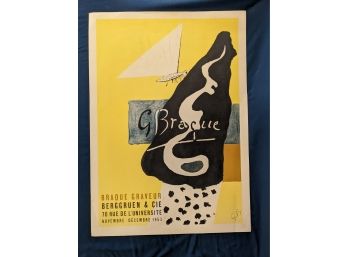 French Artist George Braque Vintage 1953 Exhibit Poster
