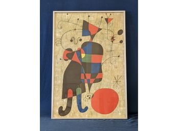 Joan Miro Print 'Figures And Dog In Front Of The Sun'