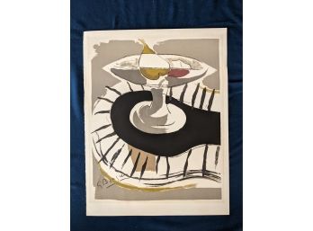 French Artist George Braque 1952 Lithograph Signed In Plate On Maeght Paper