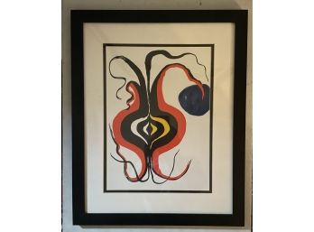 Original Alexander Calder Lithograph Onion 1966. With Certificate Of Authenticity On Reverse