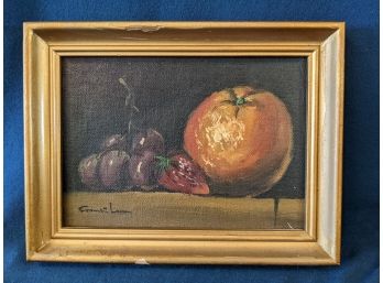 Signed Frank Leon Fruit Still Life Oil Painting