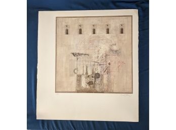 Signed Lithograph 1/6 Fred Atney (?) Overlapping Images
